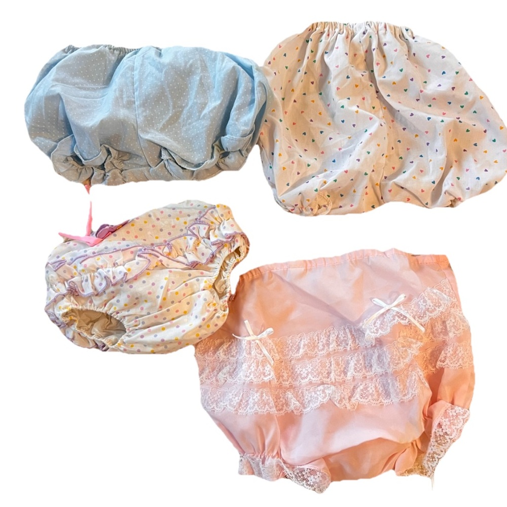Vintage 80s Tiny Togs Baby Girl Ruffle Lot 0-12 Months Bloomers Diaper Cover